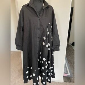 Brand new with out tag black polka dress